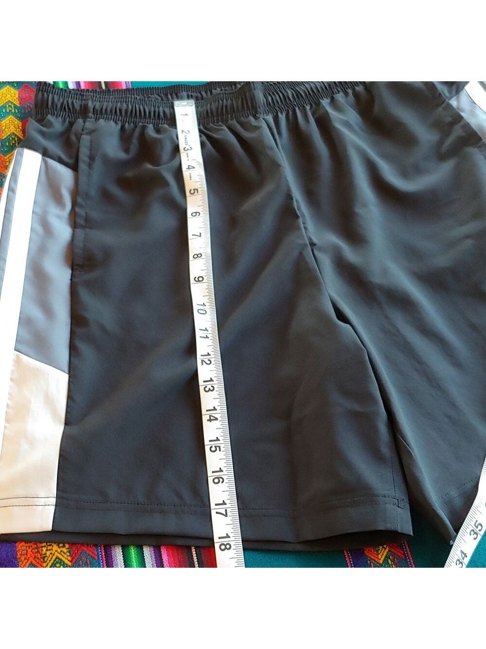 Adidas Men's Training Athletic Shorts Black and White Stripes Size Large NWT - Picture 9 of 16